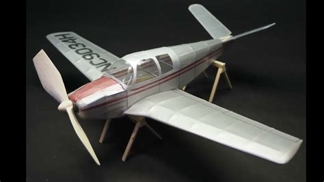 Build and Fly a Rubber Powered Bonanza Model Airplane - YouTube