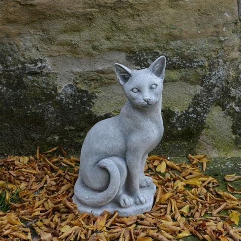 Stone Cat Figurine Concrete Cat Statue Moden Cat Sculpture Pet - Etsy