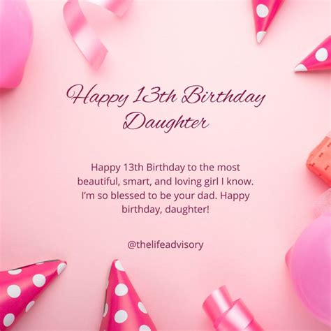 Happy 13th Birthday Wishes for Daughter - The life Advisory