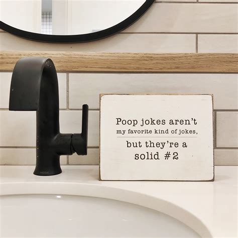 Etch & Ember Funny Bathroom Signs - Poop Jokes - Farmhouse Style Decor - Walmart.com