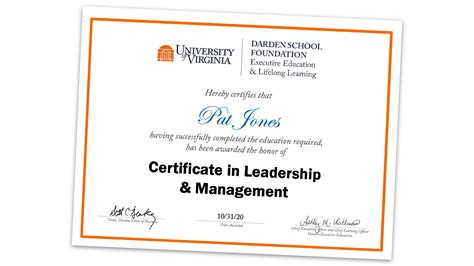 Certificate in Leadership & Management | UVA Darden School of Business