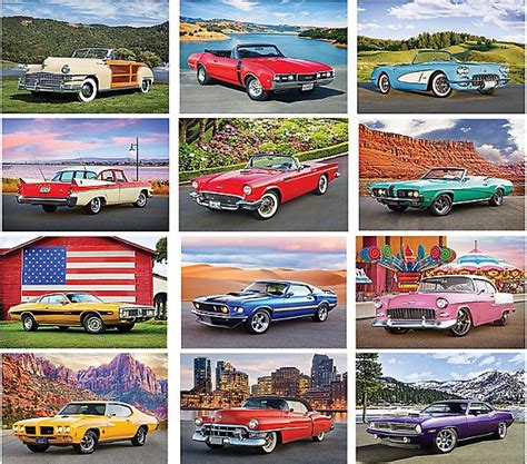 2018 American Classic Chrome Calendar, Customized calendar, Imprinted Calendars, classic cars ...