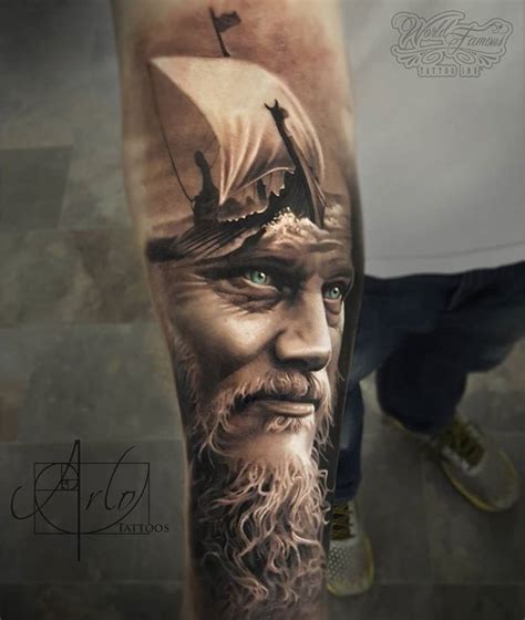 King Ragnar & Viking Ship | Best Tattoo Ideas & Designs | Viking ...