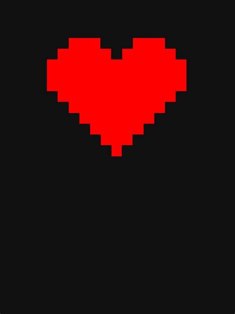 "Pixel Heart- Red" T-Shirts & Hoodies by ErenHipster | Redbubble Heart Background, Background ...