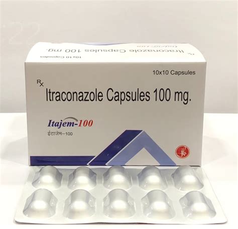 Itajem Itraconazole 100 MG Capsules, Packaging Type: Strips, Packaging ...