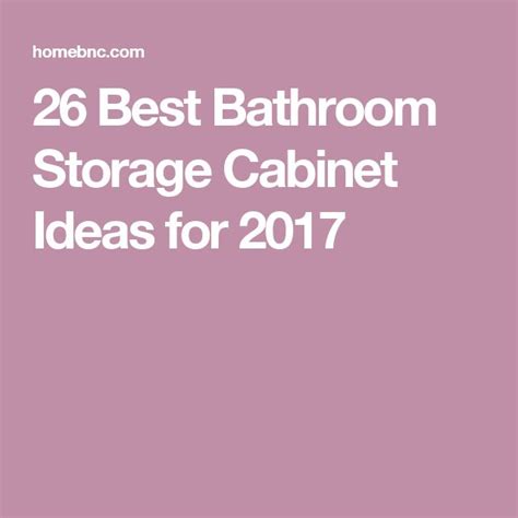 26 Bathroom Storage Cabinets that will Help You Keep Everything Organized | Bathroom storage ...