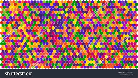 Hexagon Grid Background Texture Pattern Colorful Stock Vector (Royalty ...