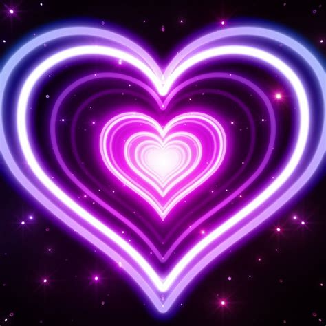 Download Neon Purple Heart Artistic PFP