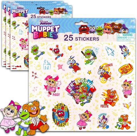 Amazon.com: Muppet Babies Stickers 4 Pack - 100 Disney Muppet Babies ...