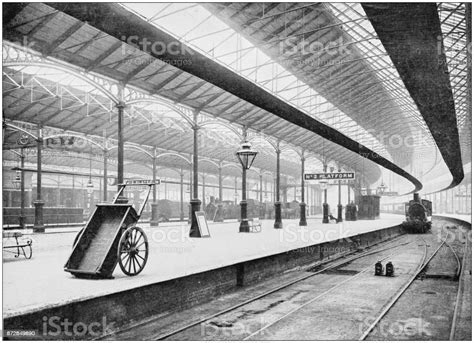 Antique Photograph Of London Euston Station Stock Illustration ...