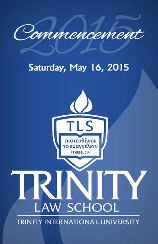 2015 Trinity Law School Commencement Information by Trinity Law School ...