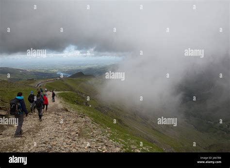 View from the Snowdon Llanberis Path route Stock Photo - Alamy