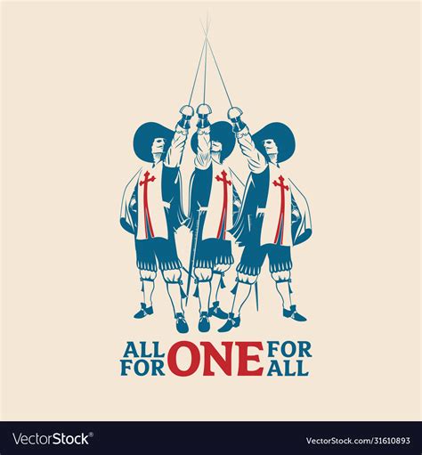 All for one for Royalty Free Vector Image - VectorStock