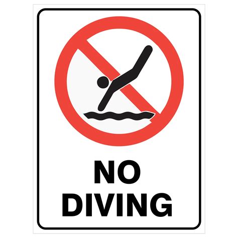 No Diving | Buy Now | Discount Safety Signs Australia