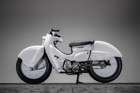 K-Speed Builds 100 Honda Super Cub Custom Bikes With Large Fenders and ...