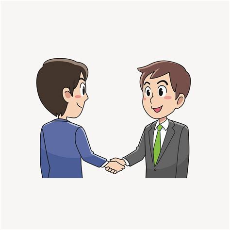 Business people handshake clipart illustration | Free Vector - rawpixel