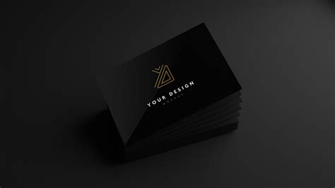 10 Free black business card mockups | Behance