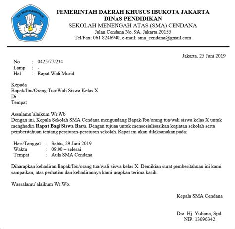 10+ Contoh Surat Resmi Sekolah, Perusahaan, Organisasi dll [+Doc]