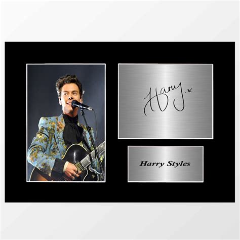 Harry Styles Signed Autograph Photo Display Mount Gift A4 - Etsy