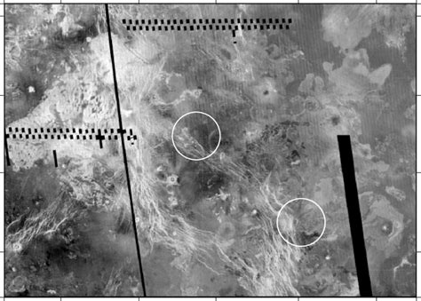 The area of the Venera-13 and Venera-14 landing site. The western part ...