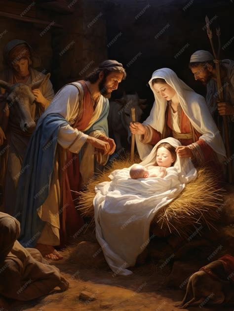 Premium Photo | Nativity Scene Celebrating the Birth of Jesus