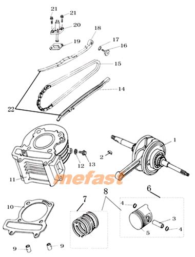 GY6 50cc Engine PARTS Breakdown