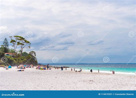 People Enjoying the Sunny Weather at Hyams Beach, NSW, Australia Editorial Photo - Image of ...