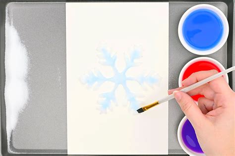 Snowflake Salt Painting | Easy Salt Painted Snowflakes