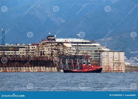 Costa Concordia, Sea Voyage and Arrival at the Port of Genoa Voltri ...