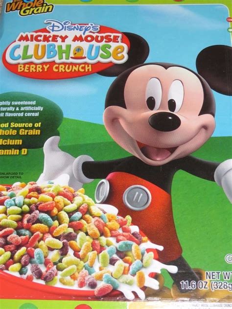 2007 General Mills DISNEY'S MICKEY MOUSE CLUBHOUSE Berry Crunch Cereal Box flat #GeneralMill ...