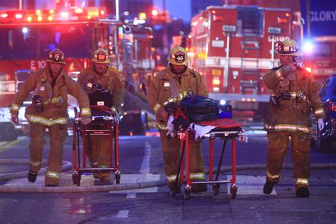 11 Los Angeles firefighters hurt while running from blast | WTRF