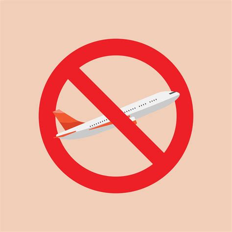 No airplane sign flights cancellation 16189358 Vector Art at Vecteezy