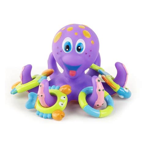 Octopus throwing circle small octopus kids bathing toy puzzle baby bath ...