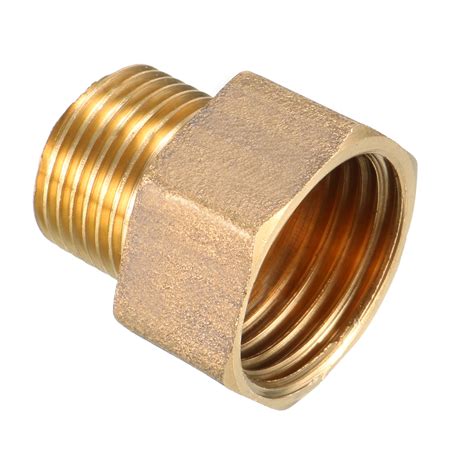 Brass Pipe Fitting, Adapter 3/8 PT Male x 1/2 PT Female Coupling - Walmart.com - Walmart.com