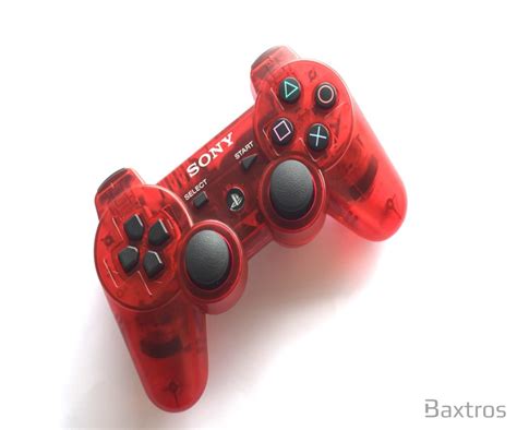 PS3 Official Dual Shock 3 Controller Transparent Red PS3 Controller ...