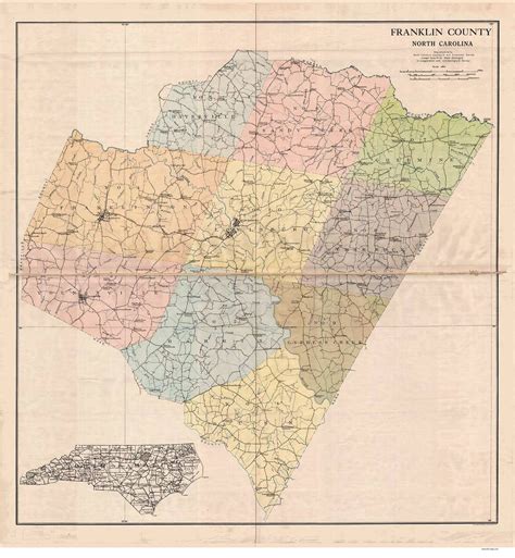 Franklin County Soils Map, 1907 North Carolina - Old Map Reprint - OLD MAPS