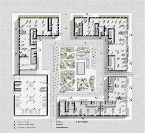 Residential complex in Kiev on Behance | Residential architecture plan, Architecture plan ...