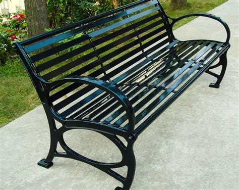 Metal park benches strong durable not easily corroded resistant to rain ...