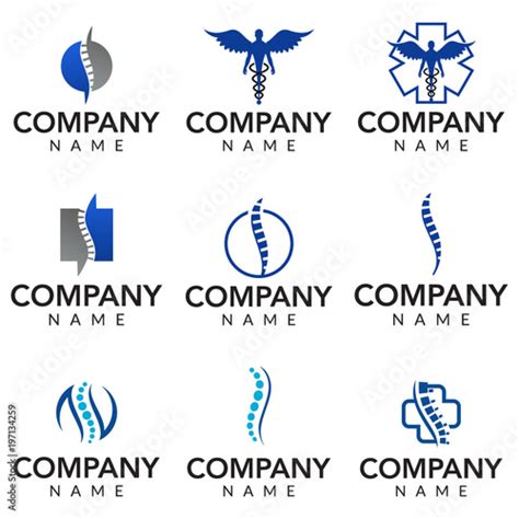 Physical therapy vector logo icon illustration collection Stock Vector | Adobe Stock