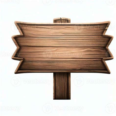 Wooden sign isolated on white. Wood old planks sign. Generative AI ...