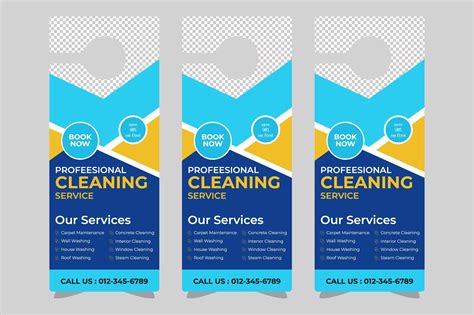 Cleaning Service Door Hanger Design Graphic by emonsheik2019 · Creative Fabrica