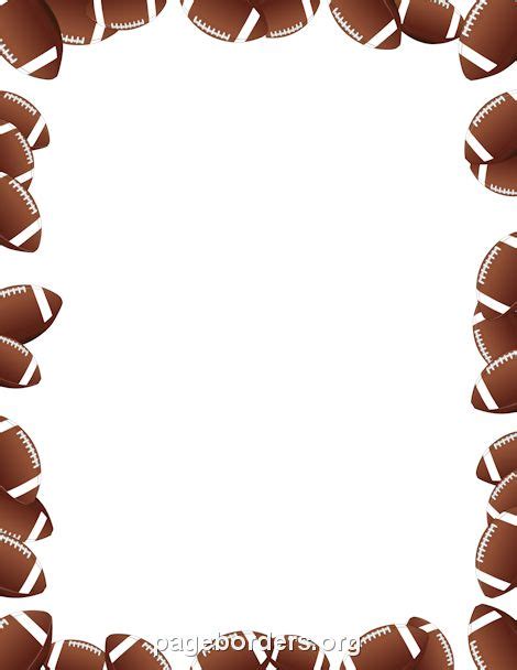 Footballs Border: Clip Art, Page Border, and Vector Graphics | Football ...