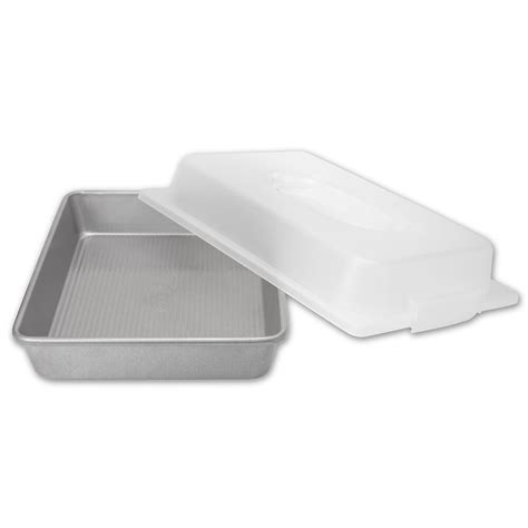 USA Pan Rectangular Cake Pan & Lid Set | Sur La Table