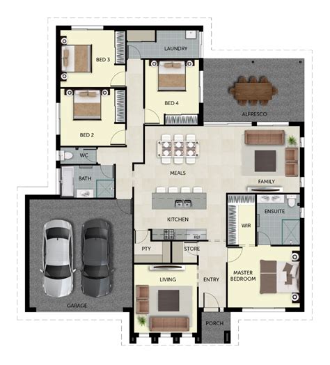 4 Bedroom Floor Plans Australia