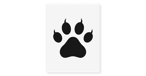 Tiger Paw Print Temporary Tattoos | Zazzle