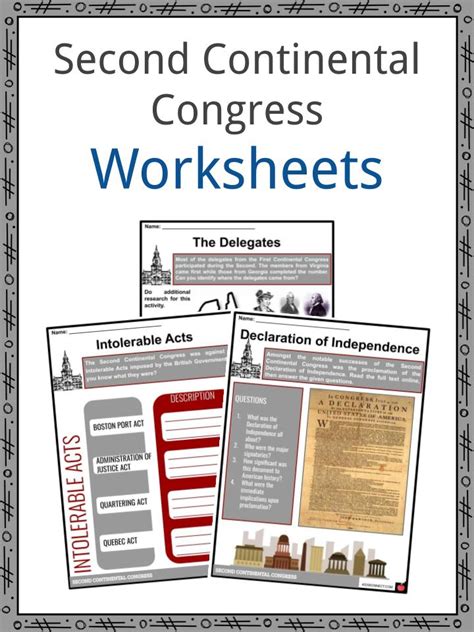 Second Continental Congress Facts & Worksheets For Kids