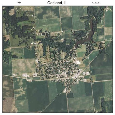 Aerial Photography Map of Oakland, IL Illinois