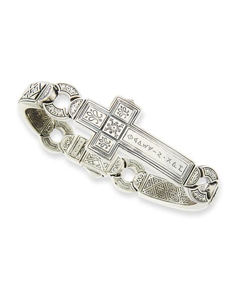 Konstantino Men's Dare Sterling Silver Cross Bracelet in Metallic for ...