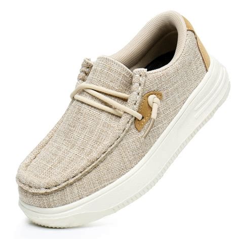 Blikcon Boys Girls Slip-On Casual Boat Shoes Light-Weight Lace Up ...