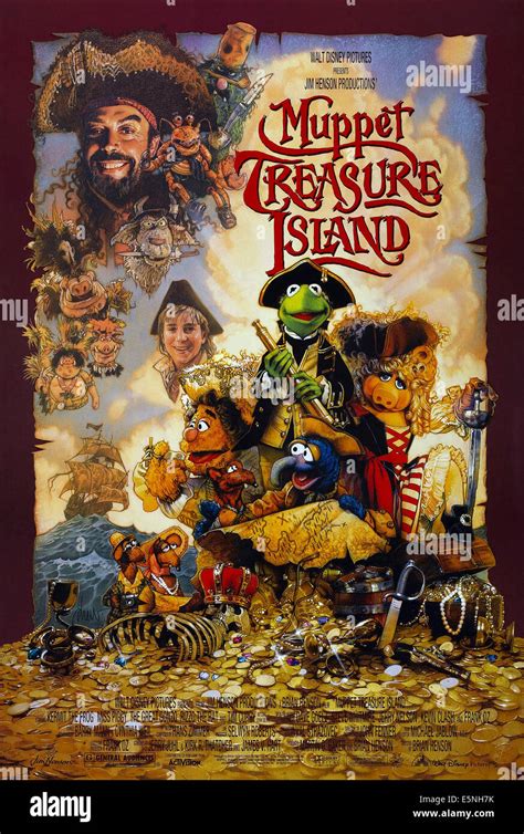 MUPPET TREASURE ISLAND, US poster, top l-r: Spa'am, Tim Curry Stock Photo, Royalty Free Image ...